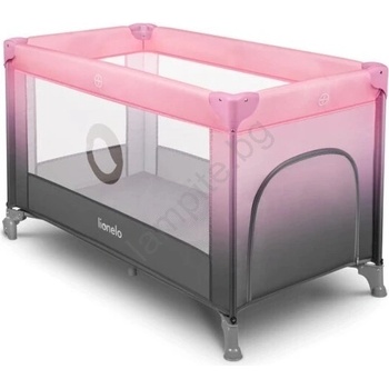 Lionelo - Детско креватче за пътуване STEFI розов/сив (LN0137)