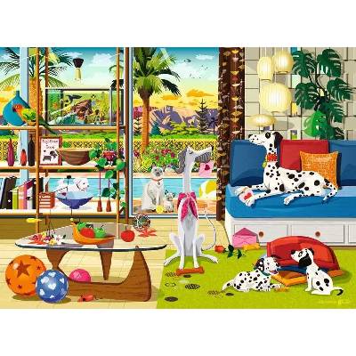 RAVENSBURGER Domáci miláčikovia z Palm Springs 500 dielov
