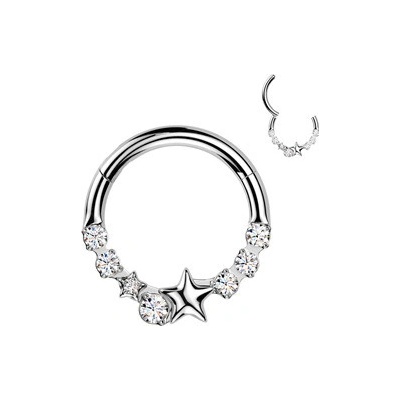 Šperky4U Ocelový piercing segment kruh SG119-1210