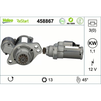 Štartér VALEO 458867