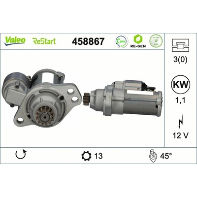 Štartér VALEO 458867