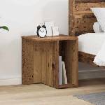 vidaXL Крайна масичка Старо дърво 37 x 32 x 40 см Инженерна дървесина (891092)