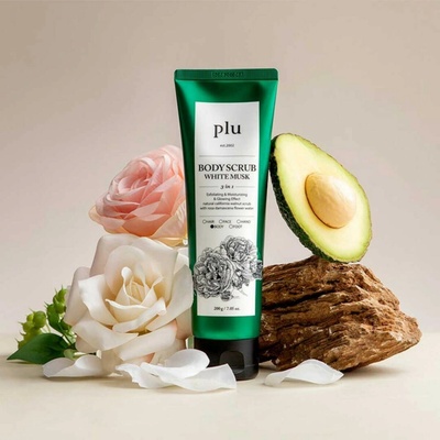 Plu tělový peeling s vůní bílého pižma 200 g