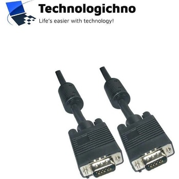 VCOM Кабел VCOM VGA HD15 M/M 3+4+2Ferrite CG341D 10m (CG341D 10m)