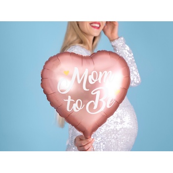Party Deco Фолиев Балон "Mom To Be", Розов, 35см