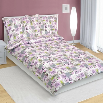 Bellatex bavlna obliečky Patchwork lila 140x200 70x90