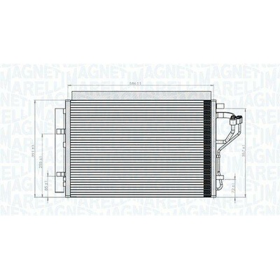 Kondenzátor, klimatizace MAGNETI MARELLI 350203851000