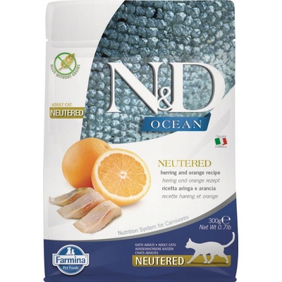 N&D OCEAN CAT NEUTERED Adult Herring & Orange 300 g