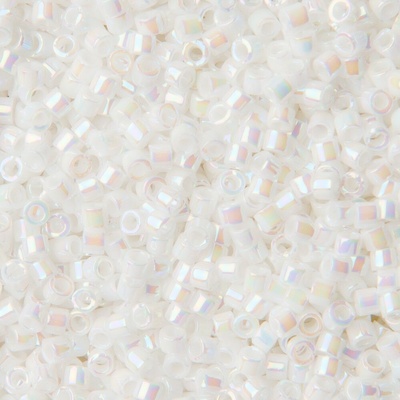 Miyuki Rokajlové korálky - Miyuki Delica 11/0 (DB-202) White Pearl AB - 15 g