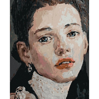 Zuty Malování Podle Čísel Malovaná Žena S Pronikavýma Očima 80 x 100 Cm Plátno 8596530073420