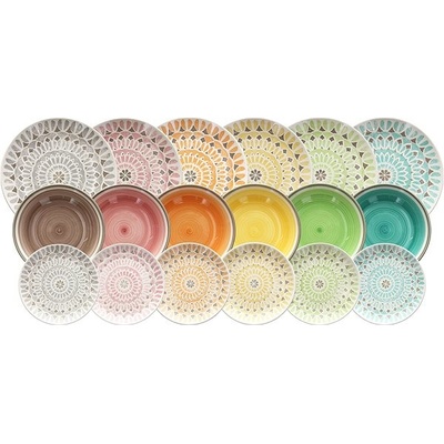 Tognana Jedálenská súprava LOUISE CAPETOWN MULTIC. 18 ks