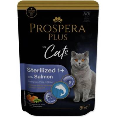 Prospera Plus Plus Sterelized 1+, сьомга, грах 85g (1513-10106)