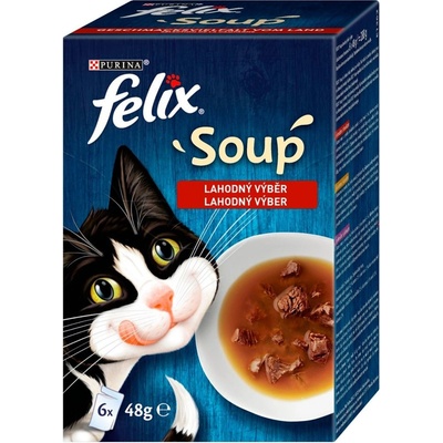 Felix Soup Lahodný výber polievok hovädzie kura jahňa 6 x 48 g