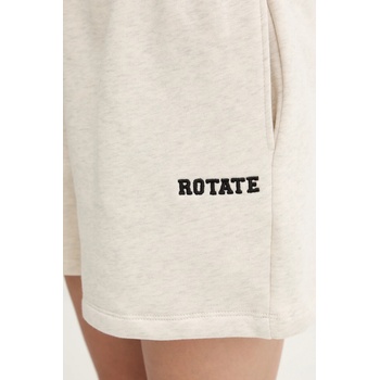 Rotate Памучен къс панталон Rotate в бежово с меланжов десен с висока талия 1143833070 (1143833070)