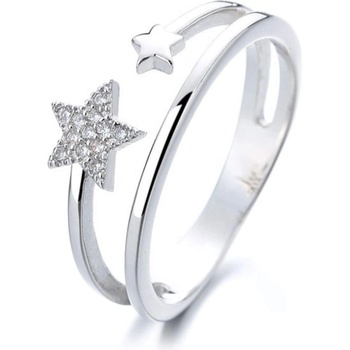 Silenti Jewelry Сребърен пръстен "Звезда" - 9 - 59.5мм (19.1мм диам. )