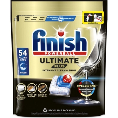 Finish Powerball Ultimate Plus All in 1 kapsle do myčky nádobí 54 ks