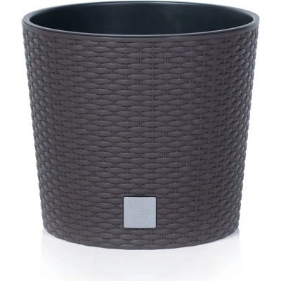 Prosperplast Květináč RATO ROUND + vklad umbra 40,0 cm