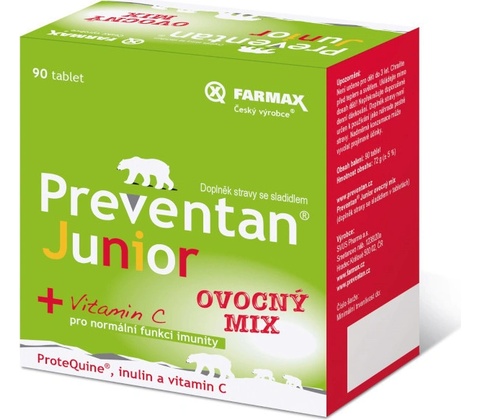 Preventan Junior ovocný mix 90 tablet