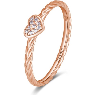Rosato Romantický bronzový prsten se zirkony Allegra RZA018