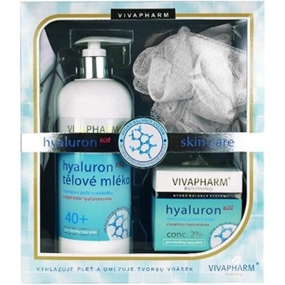 Vivapharm hyaluron pleťový krém 50 ml + mléko 400 ml dárková sada