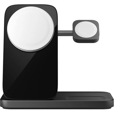 Nomad Stand One Max 3in1 MagSafe Qi Charger 15W - тройна поставка (пад) за безжично зареждане за iPhone с Magsafe, Apple Watch и AirPods (черен)