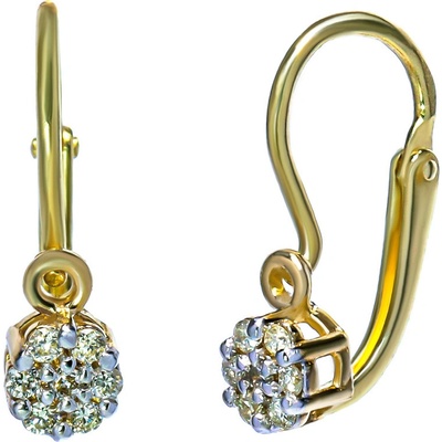 Blink-Blink detské diamantové náušnice žlté zlato 3560ZDG