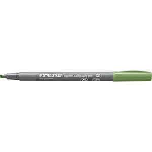 STAEDTLER Калиграфски флумастер Staedtler Pigment 375, масл. зелен (31660-А-МАСЛ.ЗЕЛЕН)