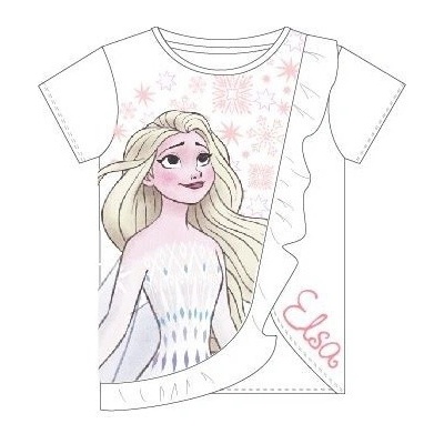 Disney Frozen dievčenské bavlené tričko biele