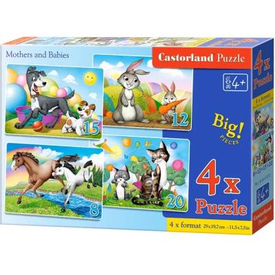 Castorland - Puzzle 4in1 Mothers and babies - 1 - 39 piese