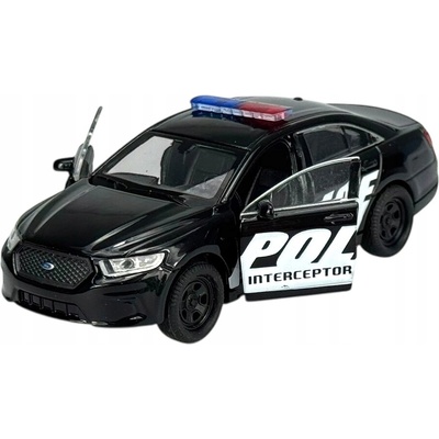 WELLY FORD POLICE INTERCEPTOR POLÍCIA NOVÝ MODEL KOV 43671 ČIERNY 1:34