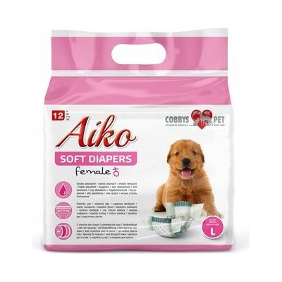 Cobbys Pet Aiko Soft Diapers L 38 x 56 cm 12 ks
