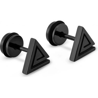 Troli módne oceľové náušnice trojuholník KS-132