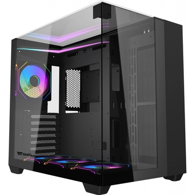 DarkFlash TH285 Cube, aRGB, 4 ventilátory, sklo