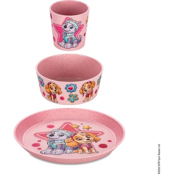 Koziol dětský jídelní set PAW PATROL růžový 3 ks