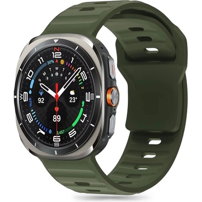 Tech-Protect Силиконова каишка за часовник Samsung Galaxy Watch Ultra (47mm) от Tech-Protect Silicone Line - Olive Green (5906302376445)