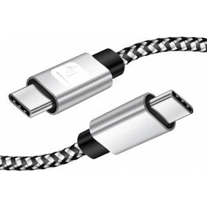 Techly USB 2.0 Type-C USB-C 1m 3A Fast Charging Cable in Braided Sleeve