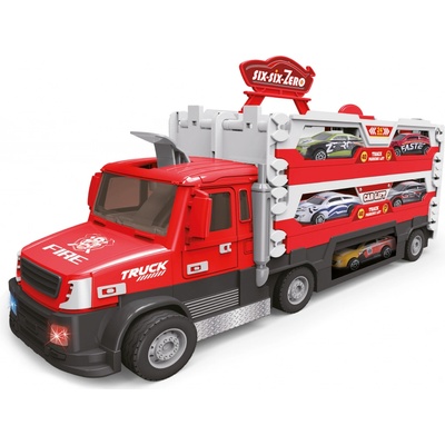 Sparkys Hasičský TRUCK 2v1 so svetlom a zvukom a 6 autami