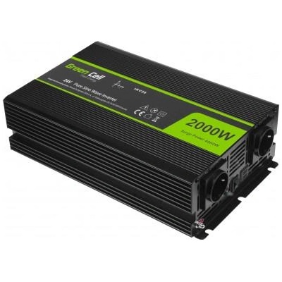 GREEN CELL Инвертор green cell 24v 2000w /4000w Чиста синусоида (gc-invert-24v-2000w-inv20)