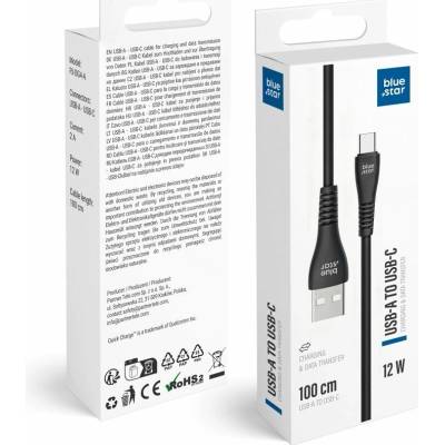 Blue Star PJ-DG4-A USB A na USB C 2A 12 W 1m černý