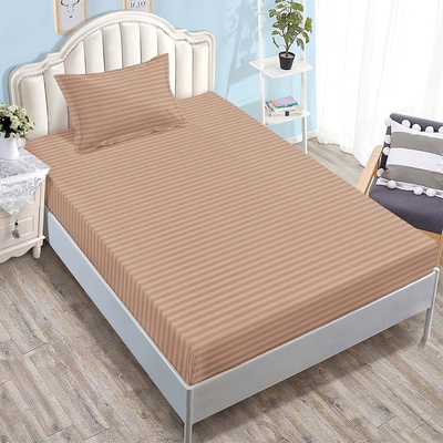 EmonaMall Долен чаршаф с ластик и калъфка (за матрак от 80x200 до 90x200) EmonaMall, 2 части - Модел S17773 (S17773-4444g4)