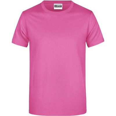 James & Nicholson JN 790 pánske tričko z ťažkej bavlny pink