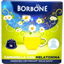 Caffé Borbone Bylinný harmančekový čaj s melatonínom kapsule do Dolce Gusto 16 ks