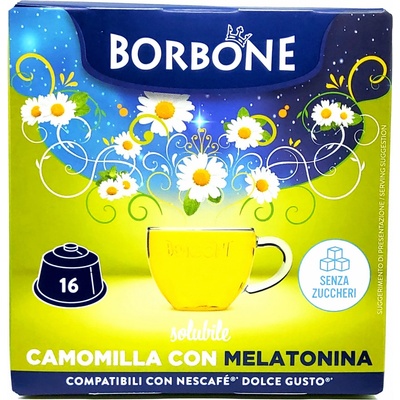 Caffé Borbone Bylinný harmančekový čaj s melatonínom kapsule do Dolce Gusto 16 ks