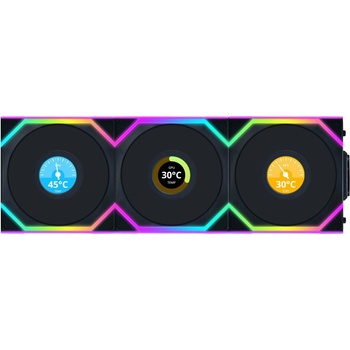 Lian Li UNI FAN SL Wireless LCD 120 Black 3 ks 12SLLCD1W3B