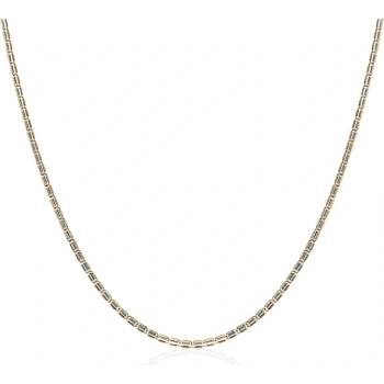 SAVICKI Синджирче Savicki 2, 55 мм: двуцветно злато, 585, плочка