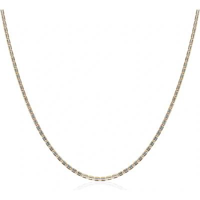 SAVICKI Синджирче Savicki 2, 55 мм: двуцветно злато, 585, плочка