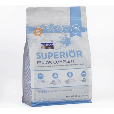 Fish4dogs malé pro starší psy Superior losos s bramborami 1,5 kg