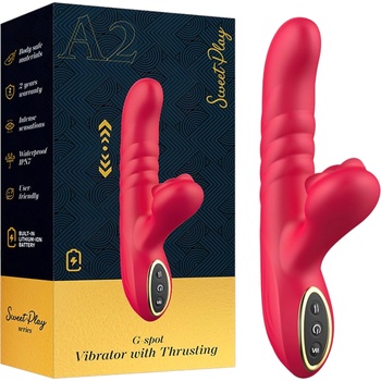 Sweet Play - 2в1 вибратор за стимулиране на клитора и G-точката (розов)