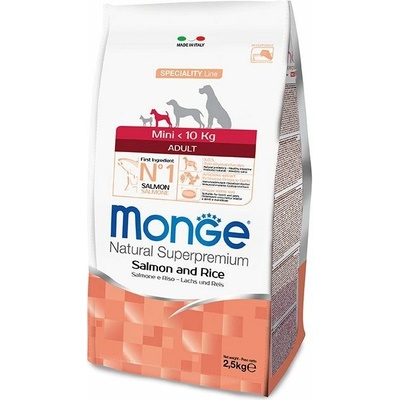 MONGE Mini Losos a ryža 2,5 kg