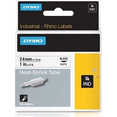 Dymo Rhino 1805443, 24mm x 1,5m, černý tisk/bílý podklad, originální páska